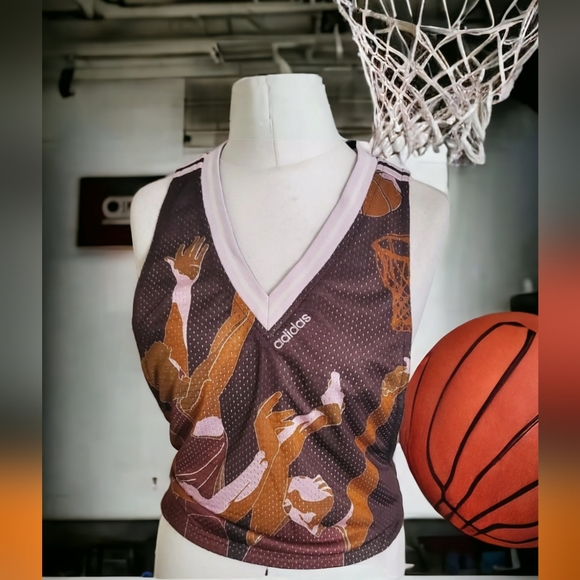 adidas Tops - Adidas basketball 🏀 women's vest brown pink S 10 uk 2004